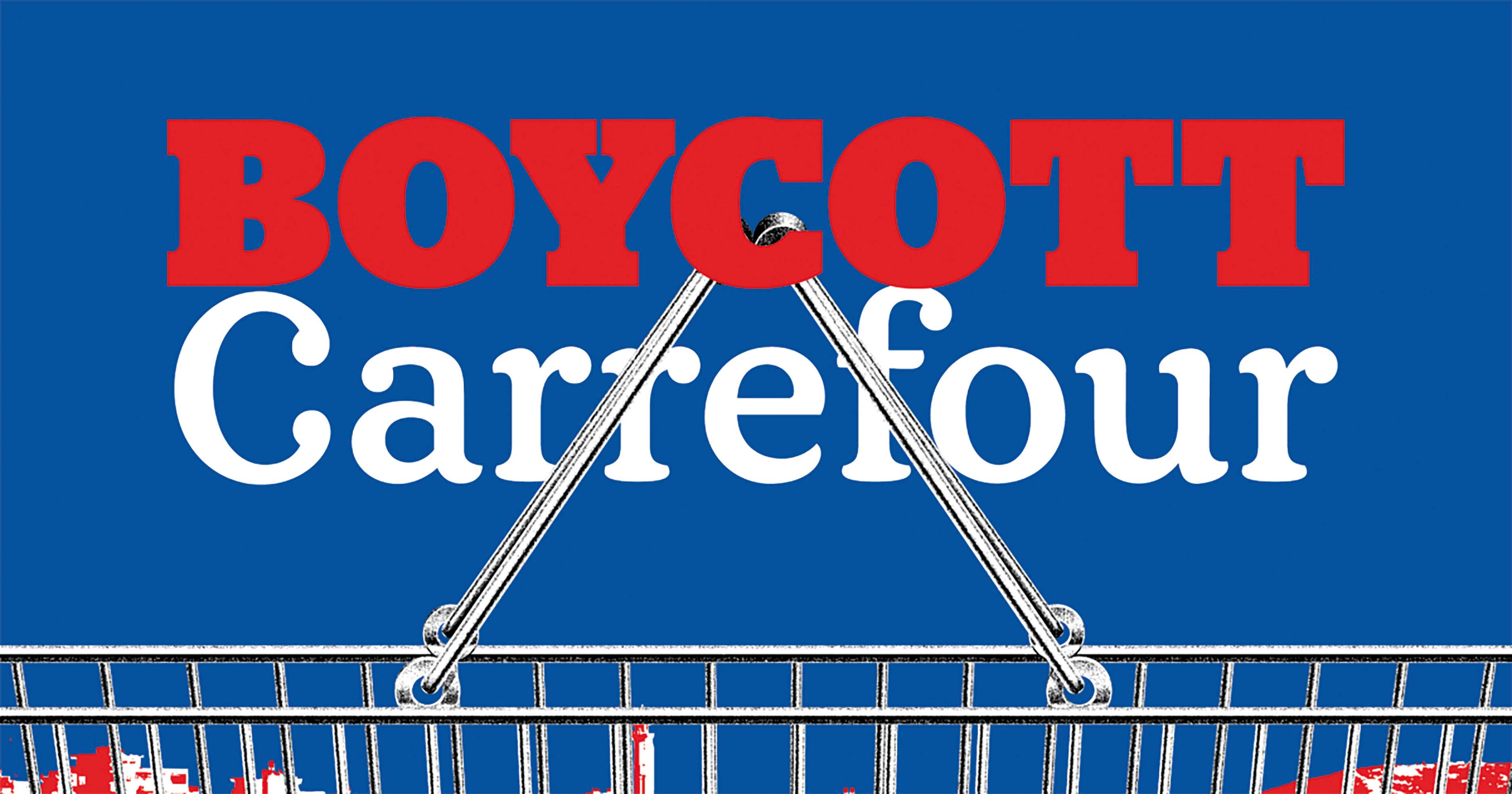 Affiche appelant au boycott de Carrefour