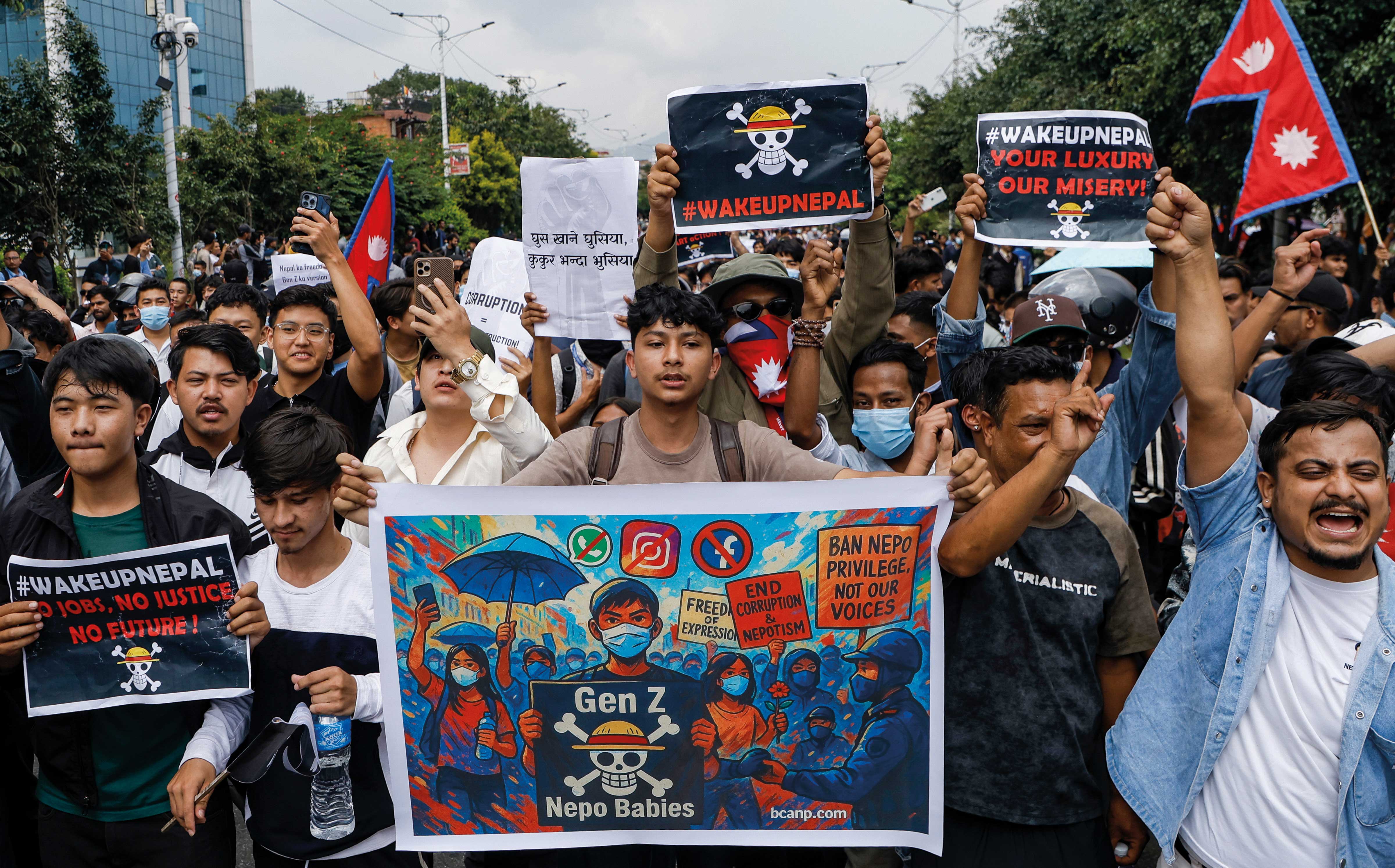 Manifestation au Népal menée par la Gen Z