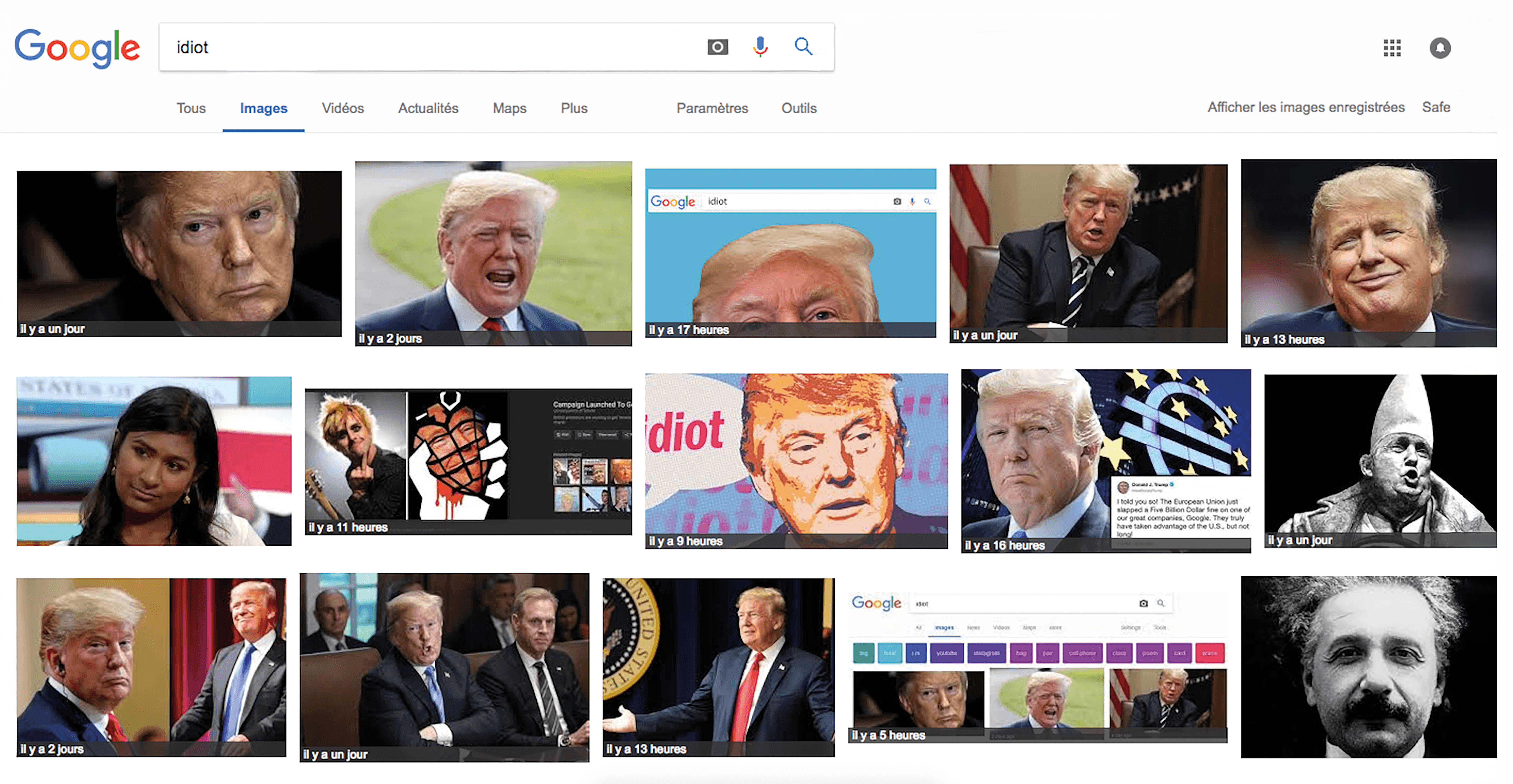 Résultats de recherche pour idiot sur Google Images en 2018